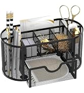 SUPEASY Mesh Desk Organizer, Desk Accessories & Workspace Organizers with Drawers, Pencil Holder ...