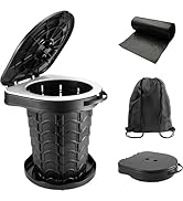imodomio Retractable Portable Toilet Camping Toilet - Adjustable Height Camp Toilet Portable Pott...