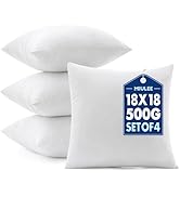 MIULEE 18x18 Pillow Inserts 4 Pack, 100% Virgin Fiber Filling Throw Pillows | Decorative Pillows ...