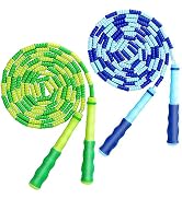 TYSISKNO Jump Rope for Kids Girls and Boys, Soft Beaded Jump Ropes, Adjustable Skipping Rope, Tan...