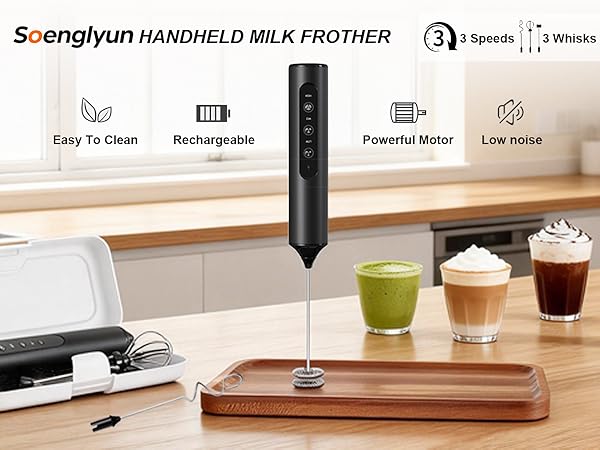 rechargeable milk frother handheld