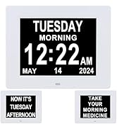 Jaihonda Digital Day Calendar Clock Extra Large Time Date and Day of The Week Dementia Clocks for...