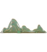 KALLORY Ceramic Calligraphy Brush Rest Holder Mountain Shape Paint Brush Organizer for Chinese Pa...
