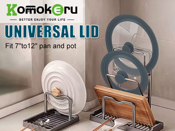 Universal Lid for Pots, Pans and Skillets, Pot Lid With Heat Resistant Silicone Rim