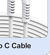 VoroDcip 15 FT USB C Cable Fast Charging 2 Pack, Extra Long USB A to Type C White Data Cord, 15 F...