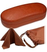 MyEyeglassCase - Large Sunglasses Case - Glasses Holder with Pouch & Cloth - Eyeglass Hard shell ...