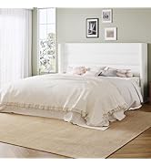 Allewie Queen Size Platform Bed Frame with Velvet Upholstered Wingback Headboard, No Box Spring N...