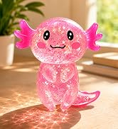 Asgzed Axolotl Squishy Stress Relief Toy Cute Glitter Squishy Axolotl | Slow-Rising Fidget Sensor...