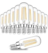 E12 Candelabra Edison Bulbs 60 Watt Equivalent, T6 6W Dimmable LED Light Bulbs for Chandelier, 60...
