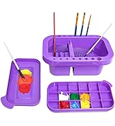 MyLifeUNIT Paint Brush Cleaner, Paint Brush Holder and Organizers with Palette for Acrylic, Water...