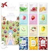 HHLTOH 12 Pcs Masks Skincare, Facial Masks for Women Skin Care, Facial Mask Skincare Set Korean, ...