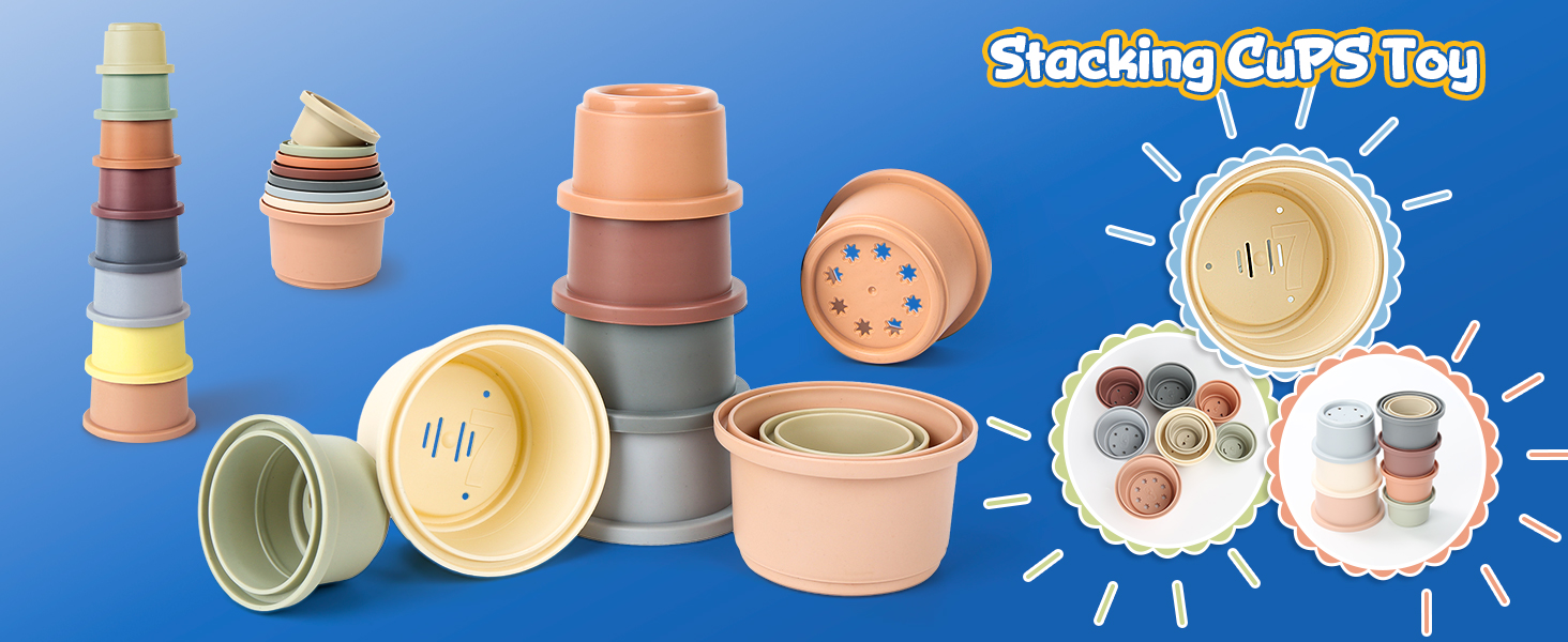 8 Stacking Cups Set