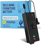 The Blue Cactus Universal Battery Pack for Reclining Furniture with LCD Display – 2500mAh Recharg...