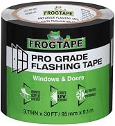 FrogTape Pro Grade Flashing Tape for Windows & Doors, 3.75 Inch Width - 30 Foot Roll, All Weather...