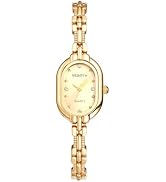 Avaner Women's Bracelet Wrist Watches: Ladies Gold Silver Vintage Retro Oval Face Rhinestones Ele...
