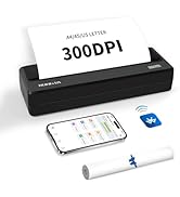 Rongta Inkless Portable Printer for Travel, 300Dpi Wireless Bluetooth Thermal Printer, Compatible...