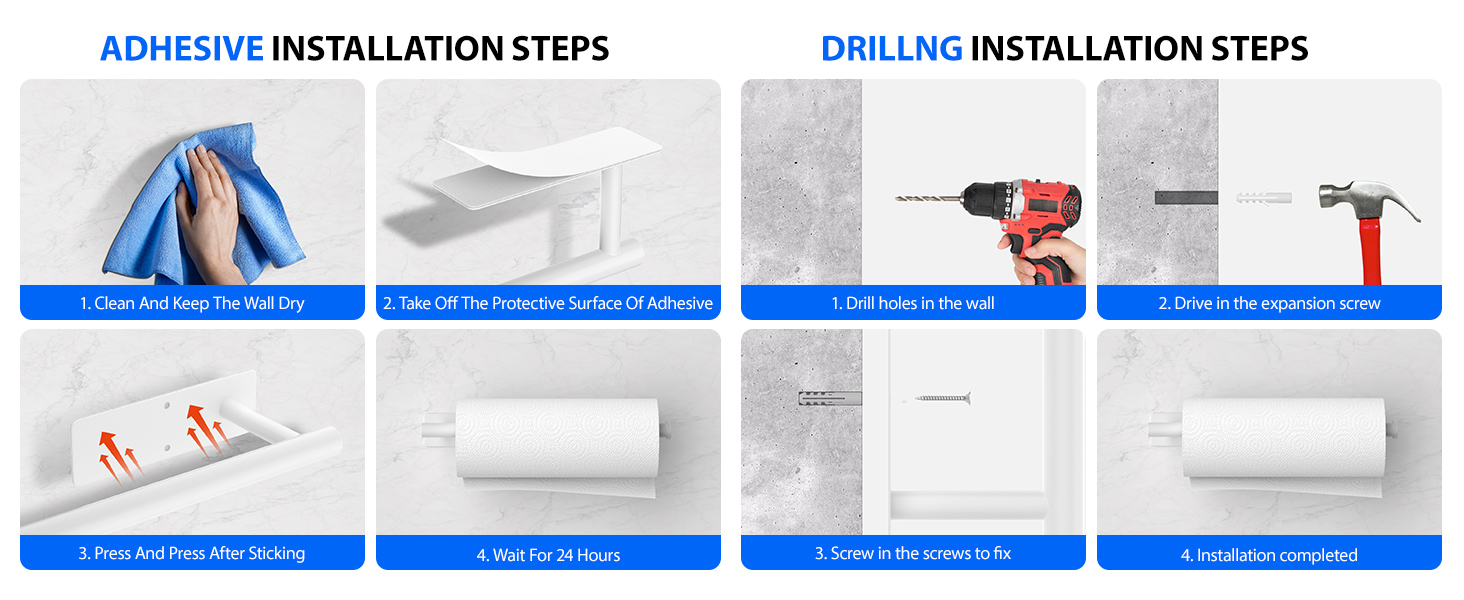 adhesive paper towel holder