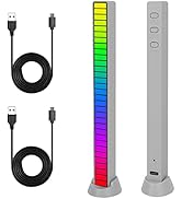 2PCS RGB Sound Control Rhythm Light, 32-bit Music Level Indicator, Colorful Audio Spectrum LED, U...