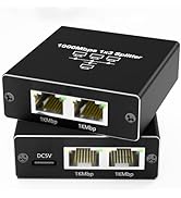 Ethernet Cable Splitter 1 to 3, Gigabit LAN Switch 1000Mbps RJ45 High Speed 1000Mbps with USB C P...