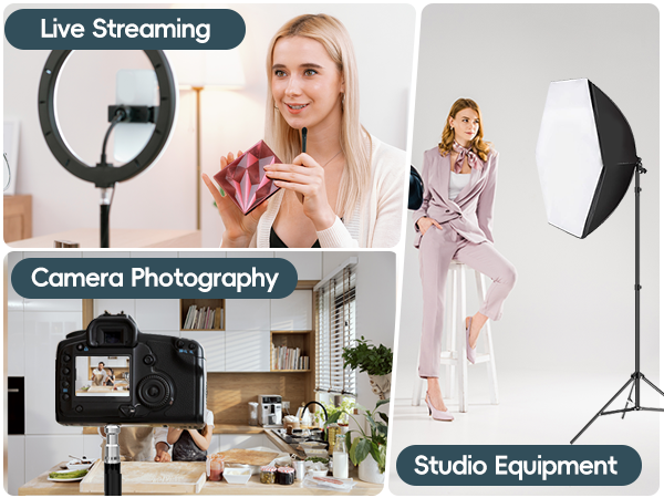 EMART Light Stand for Living streaming, camera photography, Studio Equipment phone