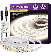 HitLights LED Strip Lights Neutral White, 10ft UL-Listed Premium High Density LED Strip, 360 LEDs...