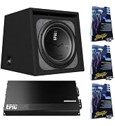 AudioControl EPICFIVE Epic Series 1100W RMS 5-Channel Car Audio Amplifier + EPICX Series 12" 500W...