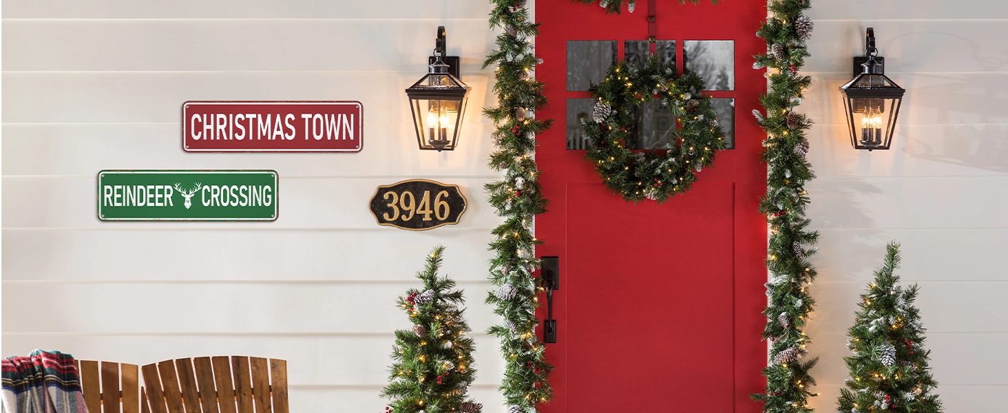 front door christmas decorations