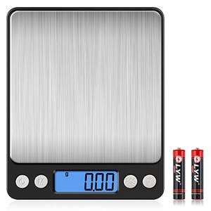 a digital scale with a battery and a zero meter.