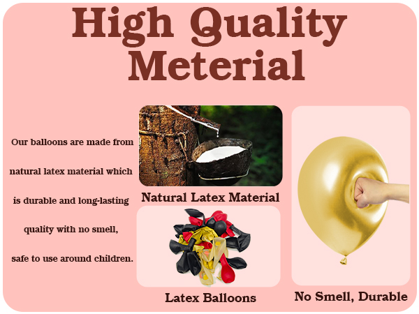 12inch black red gold balloons