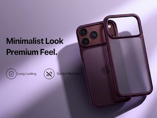 TORRAS for iPhone 18 Pro Case Burgundy Purple, Guardian Champion Series