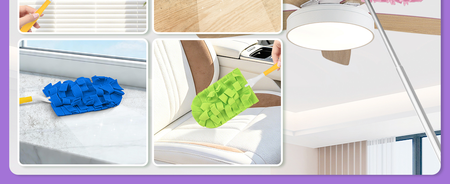 Reusable microfiber dusters