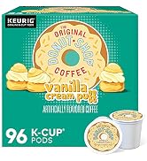 The Original Donut Shop Vanilla Cream Puff Coffee, Keurig Single Serve K-Cup Pods, Medium Roast, ...