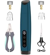 ATESON Dog Nail Grinder with LED Light, 6-Speed Quiet Electric Pet Nail Trimmers, Forward/Reverse...