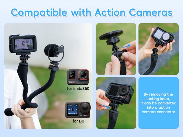 29.5'' Magnetic Flexible Gooseneck Phone Mount Holder for iPhone 17 16 15 Pro Max & Action Camera