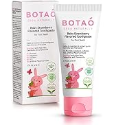 BOTAO Baby’S Natural Strawberry Flavored Toddler Toothpaste Fluoride Free,EWG Verified,Vegan,SLS ...