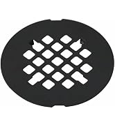 Matte Black Snap-in Shower Drain Cover Replacement, Welsan Stainless Steel 4-1/4" OD Round Shower...