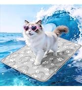 Prisay Cooling Mat for Dogs, Cooling Cat Mat for Indoor & Outdoor, Q-Max>0.5, Machine Washable No...