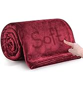 MOONLIGHT20015 Silk Touch Warm Fleece Throw Blankets - 400 GSM Throws for Sofa Fluffy Blanket Bed...
