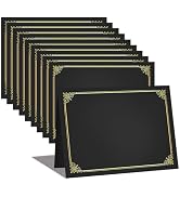 GNL Certificate Holders - 10 Packs Black Diploma Holders, Certificate Covers with Gold Foil Borde...