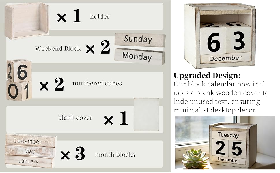 wooden calendar