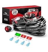 Nilight LED Light Bar Wiring Harness Kit - 2 Leads 12AWG Heavy Duty 12V On Off Switch Power Relay...