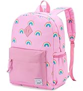 VASCHY Toddler Backpack for Girls, Kids Water Resistant Lightweight Preschool Bookbag Daypack for...