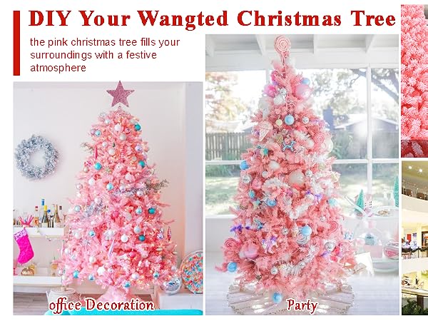 pink christmas tree