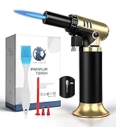 Navpeak Refillable Butane Kitchen Torch Lighter, Jet Flame with Continuous Flame Lock, Flame Cont...