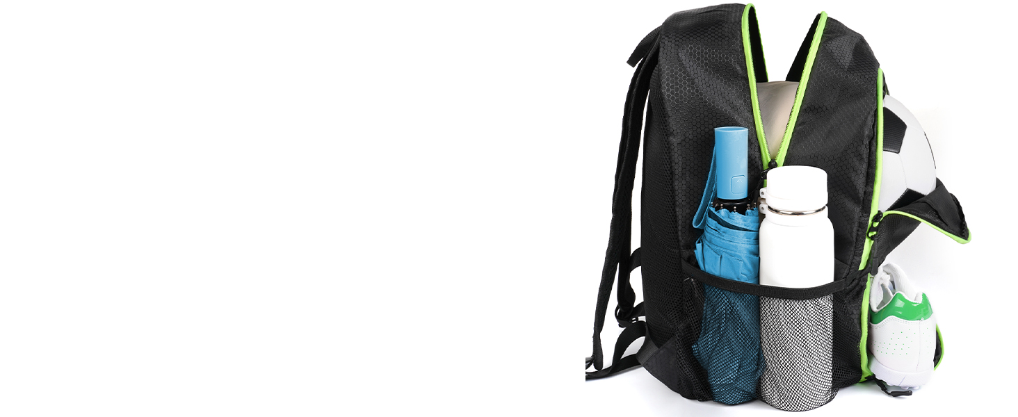 Mesh pocket for the soccer bag