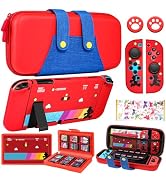 Gurgitat 8in1 Maro Switch Case for Nintendo Switch Carrying Cases & Storage Accessories Bundle Ki...