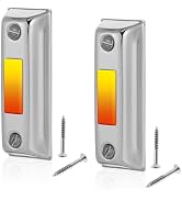 2Pcs Doorbell Push Button, Slivers Heavy Duty Metal Door Bell Wired Button LED Lighted Wall Mount...