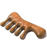 Moreinday Wooden Loc Comb - Scalp Massage, Gua Sha, Sandalwood Wood Head Massager for Hair Growth...