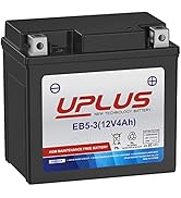 UPLUS YTX5L-BS ATV Motorcycle Battery, EB5-3 Maintenance Free 12V 4Ah SLA Batteries Scooter AGM B...