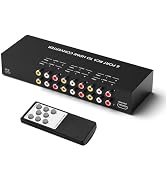 RuiPuo 6Port AV to HDMI Converter RCA/Composite/CVBS to HDMI Adapter Support 16:9/4:3 Switch for ...